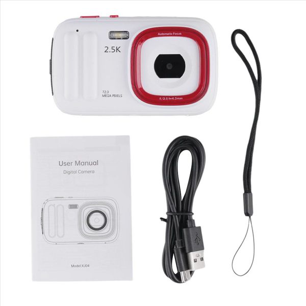 72Mp Digital Camera 2 5K Compact Point And Shooting Camera Black