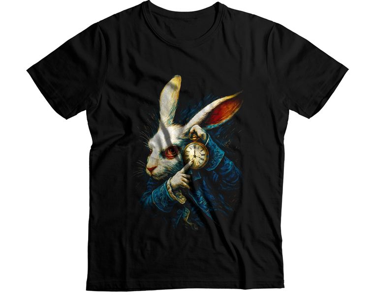 White Rabbit Alice in Wonderland Graphic T-Shirt