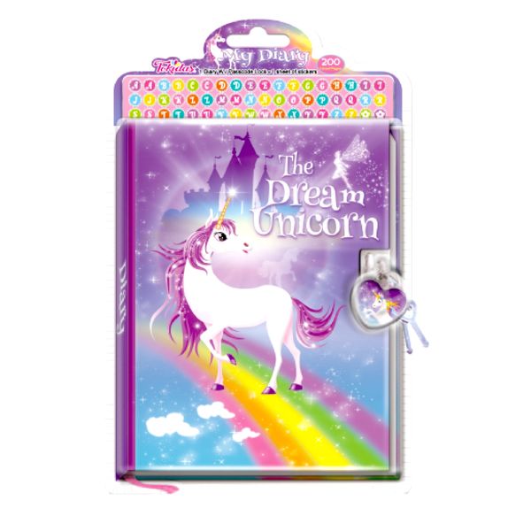 Tokidas The Dream Unicorn Diary Set - Lockable Journal with Stickers