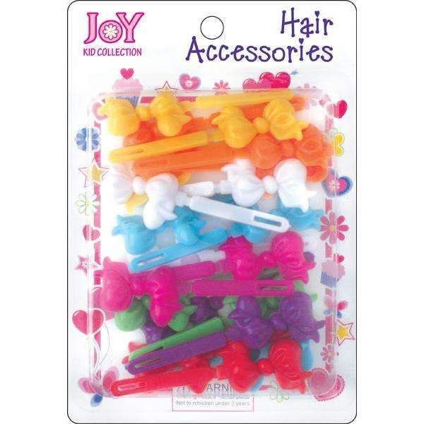 Joy - Ann16364 Hair Barrettes Rainbow Colors Ribbon- 6 Pack