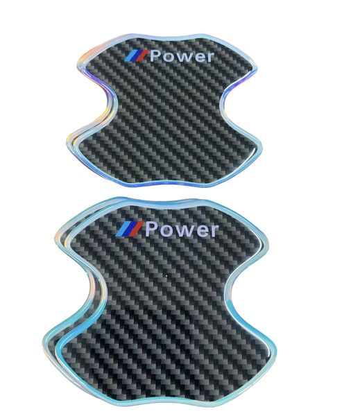 M Power Door Handle Carbon Sticker/ Scratch Resistant Protection (4 Pieces)