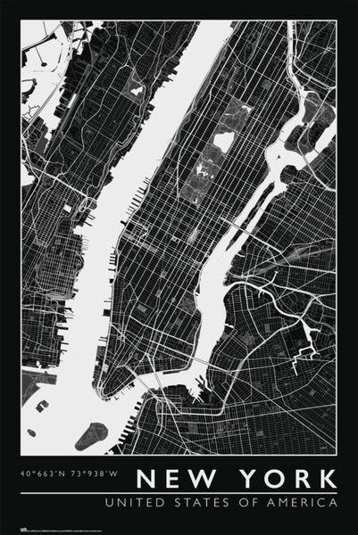 City Map - New York Poster