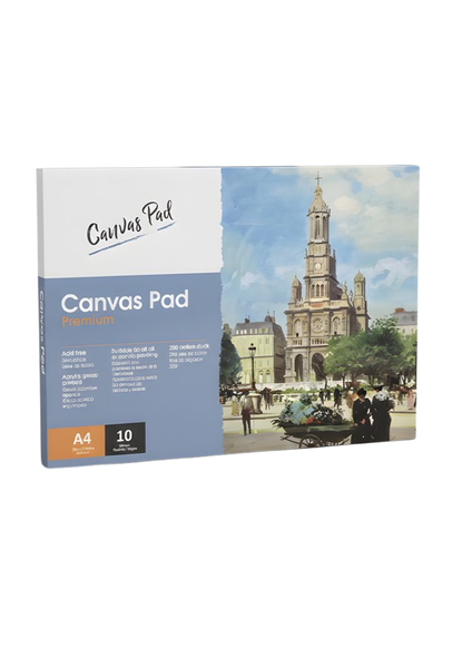 A4 Premium Canvas Pad - 10 Sheets, 280gsm Acid-Free Paper