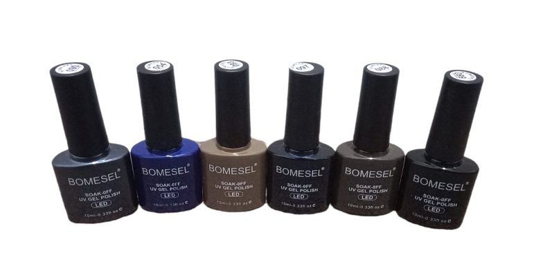 Bomesel UV Gel Nail Polish - Dark Colours - 6 Pack
