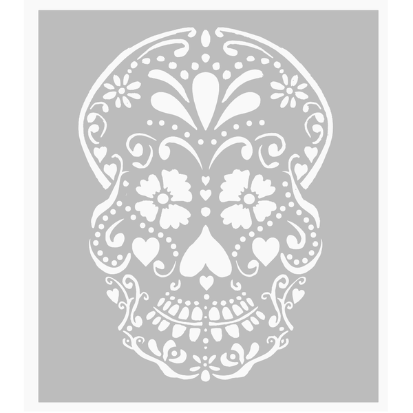 Large Beautiful Mexican Scull Stencil (60 cm)