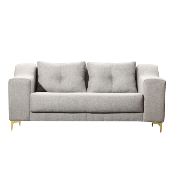 Fantham Beds And Lounges, Grey Linen 2 Seater Sofa