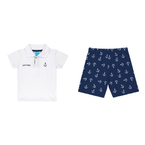 Baby Sailor Golf Shirt and Shorts Set