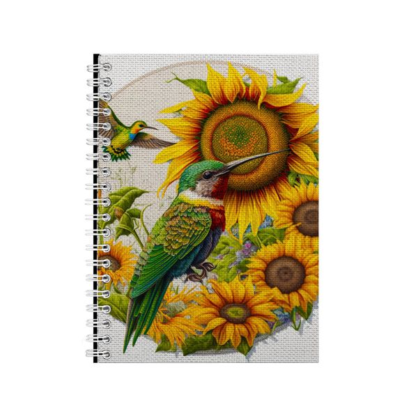Embroidered HUMMINGBIRD3 Notebook Animal Gift Idea A4 Notepad Pad 101