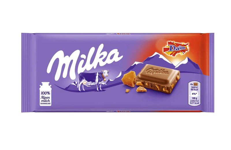 Milka With Daim Chocolate Slab 100g x 11