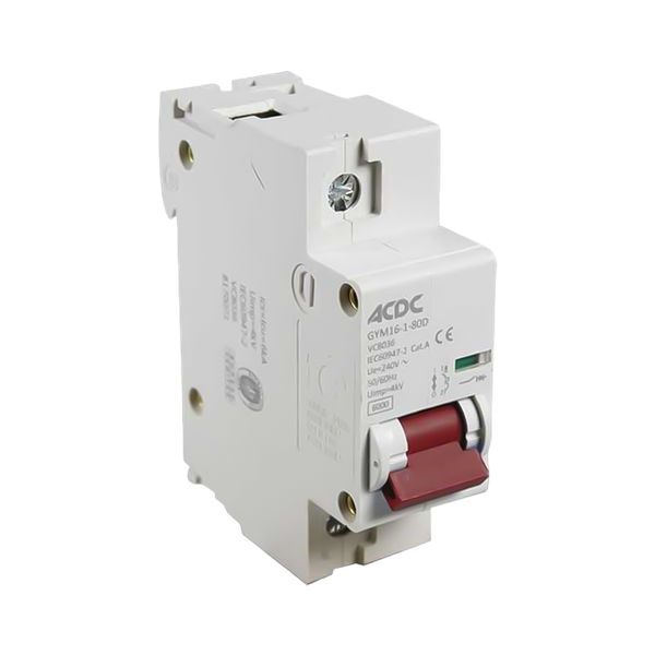 Din Circuit Breaker 1 Pole D-Curve 6KA 125A