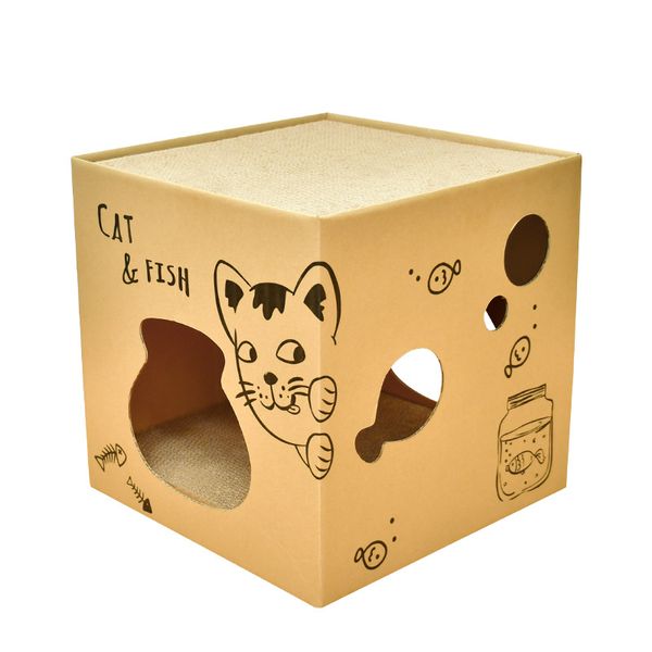 Cat Cardboard Scratching Board Cat Nest 40x40x40cm