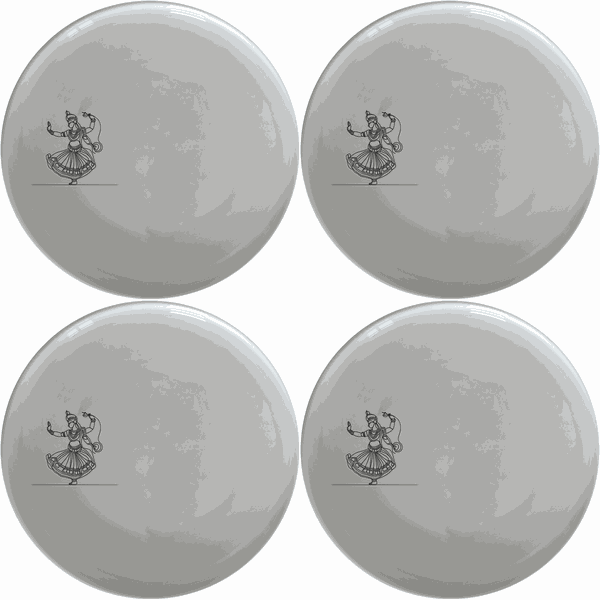 North Indian Cultural Imagery Dinner Plate Set of 4 - Range 1