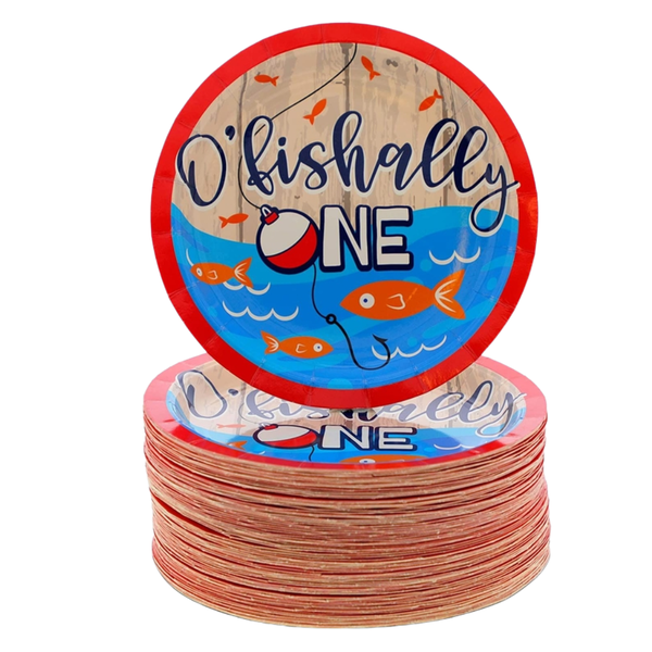 18cm O Fishally One Paper Plates - 80 piece