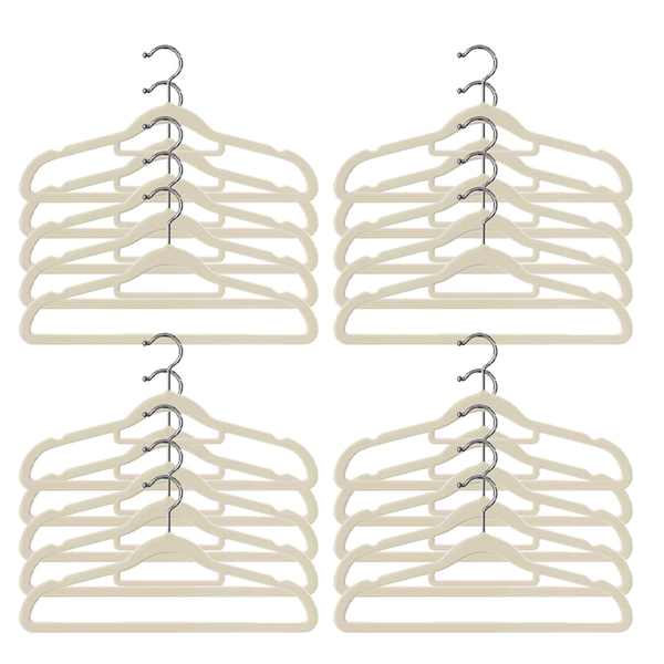 Flocking Hanger Household Clothes Hanging Finishing Rack Non-Slip