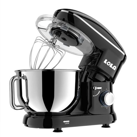 Lola 5.5L Stand Mixer 1100W for Baking with Stainless Steel Bowl Black