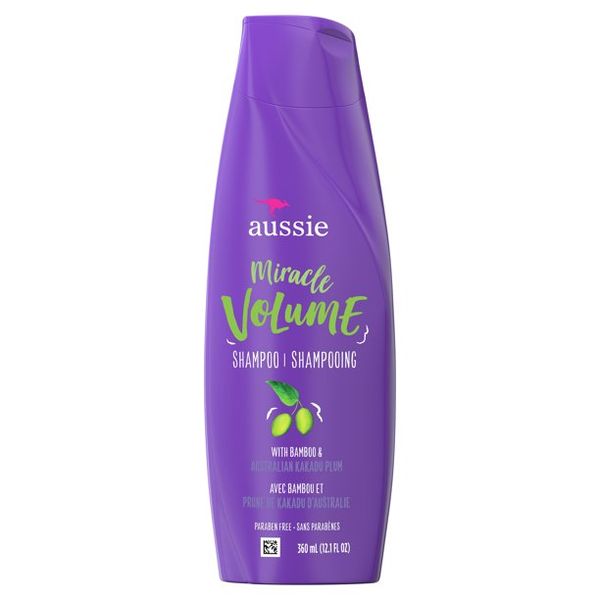 Aussie Miracle Volume Shampoo with Plum &amp; Bamboo, Paraben-Free 360ml