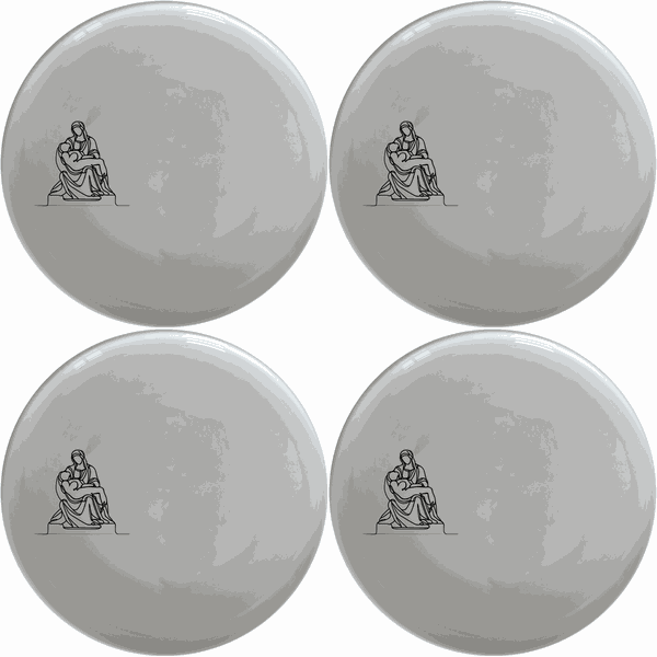 Pieta Art Dinner Plate Set of 4 - Range 2