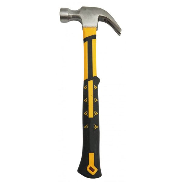 140mm Fibre Handle Rubber Grip Claw Hammer- 500g