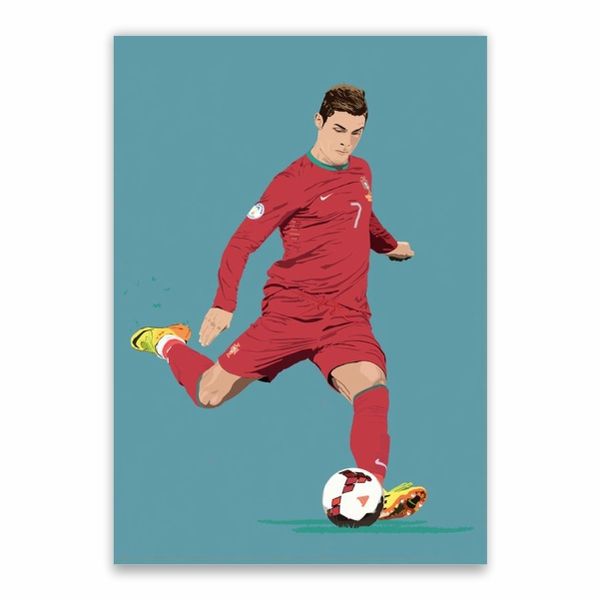 Ronaldo Portugal Blue Background Poster - A1