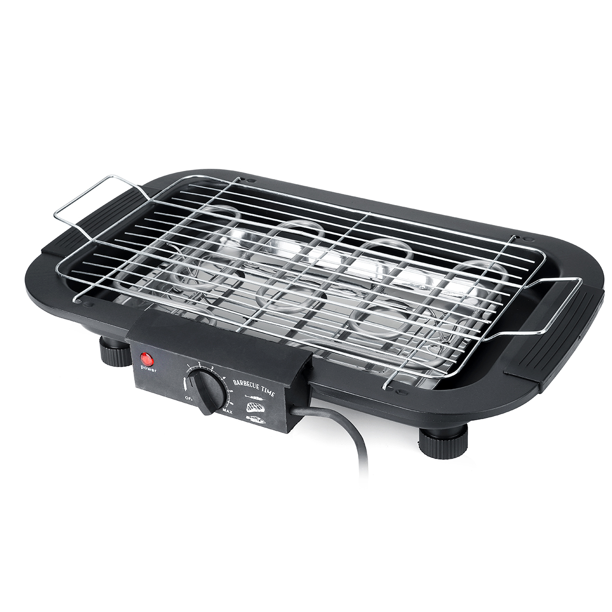 Portable 2000W Barbeque Grill For Cooking - Black