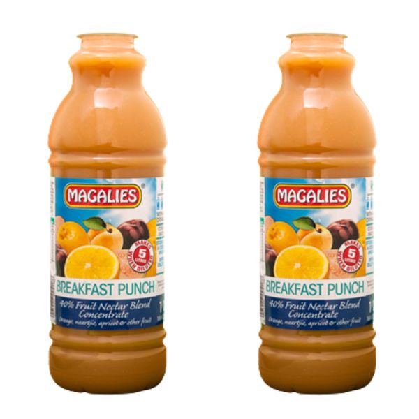 Magalies 40% 1 Litre Concentrate x2-Breakfast Punch DL