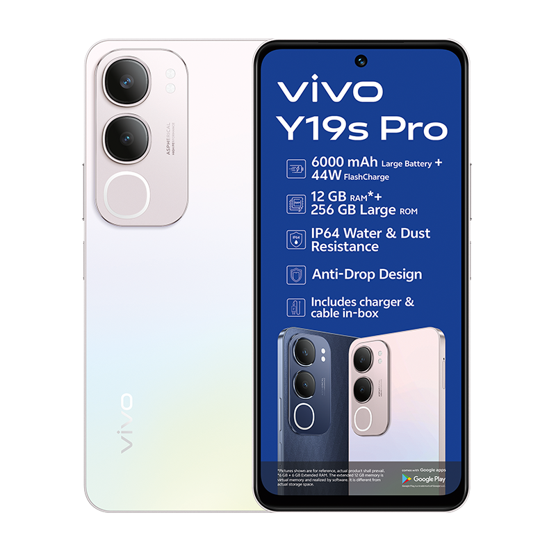 VIVO Y19s Pro 256GB LTE Dual Sim - Pearl Silver