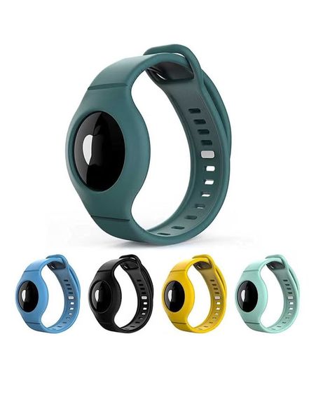Set of 5 Waterproof Silicone Airtag Watch Bands for Kids, Toddlers, Elders