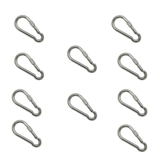 10 Set Of 140mm Stainless Steel Carabiner Spring Hook SD-30785