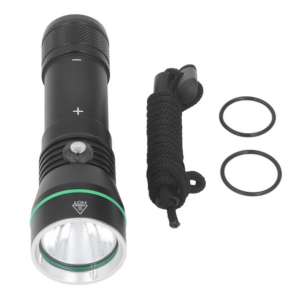 1200LM Aluminium Alloy IPX8 Diving Flashlight for Sports