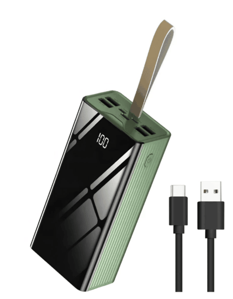 40000mah Power Bank With Type-C Cable and Built-In Lanyard &amp; Torch.