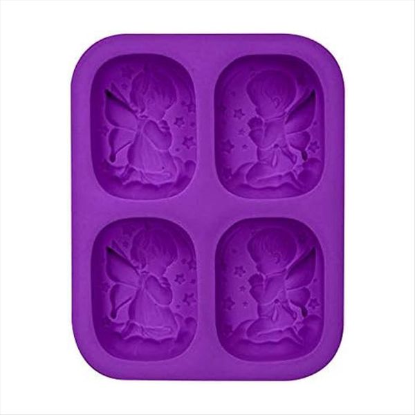 Soap Mold 4 Cavity 3D Angel Mold Homemade Soap Mold