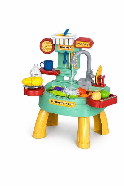 Kids Interactive Washing Table Playset with Running Water