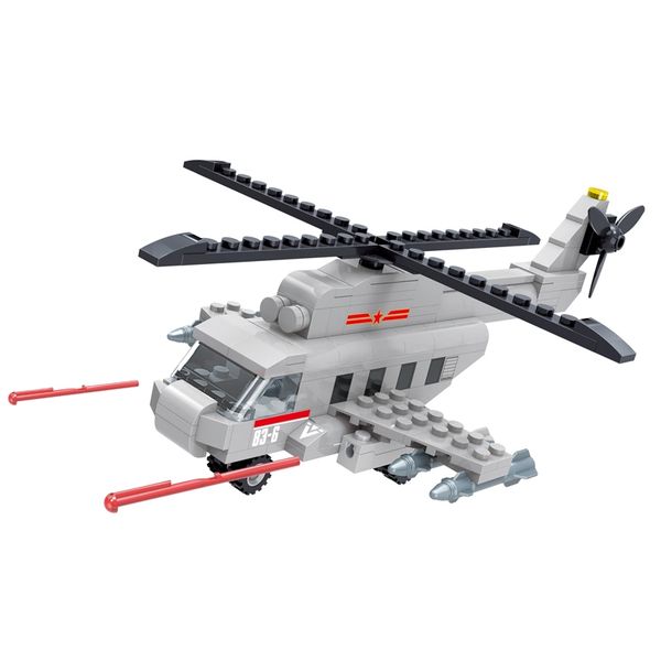 191 Pieces Mi-17V Helicopter DIY Building , STEM Educational Toy (B4925)