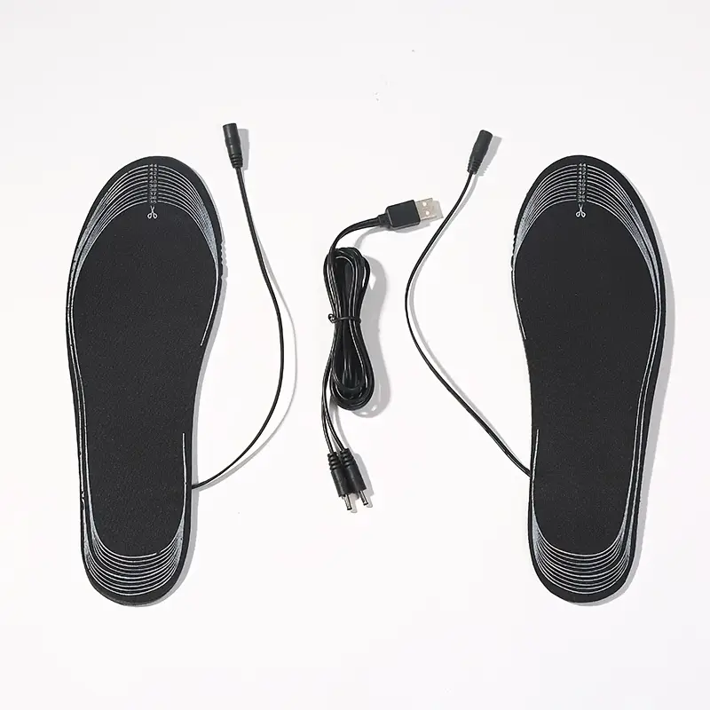 1 Pair Unisex Electric Heating Insoles - USB Powered Cut-to-Fit