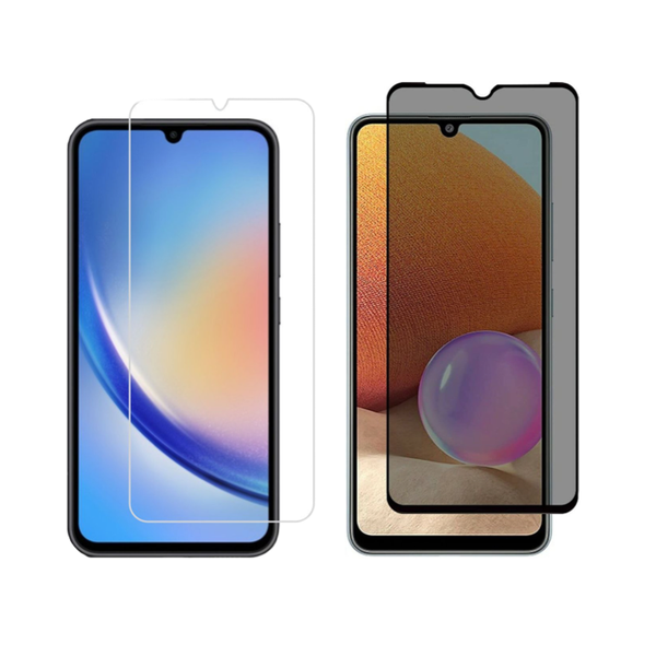 Privacy glass and 9H screen protector for Samsung galaxy A03 core / A12