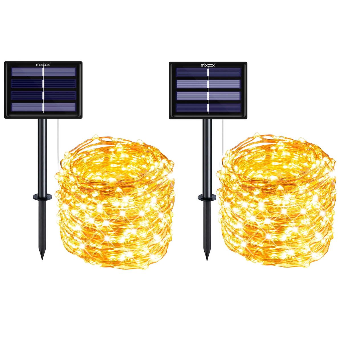 Mix Box 10m 100 LED Outdoor Waterproof Solar Fairy String Lights – 2 Piece
