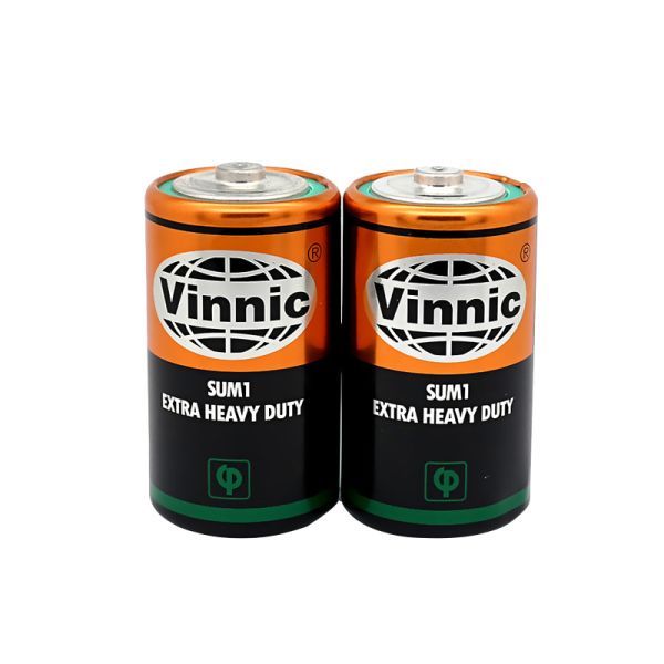 Vinnic D Size Sum1 R20 Extra Heavy Duty Batteries (12pcs)