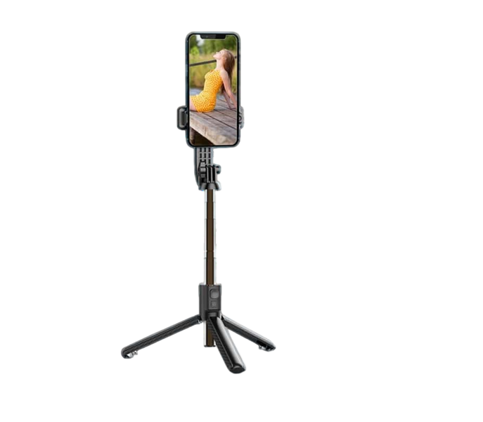 4-in-1 Influencer V02S Selfie Stick with LED Ring Light, BT Remote &amp; Tripod