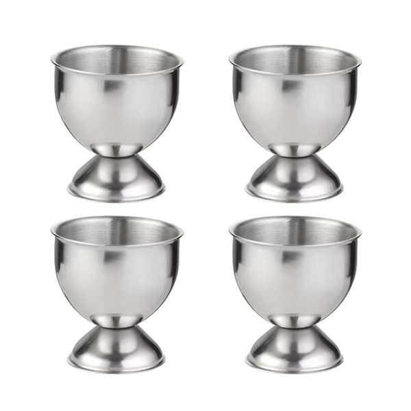 4 piece Stainless Steel Egg Cup Holder, Kitchen Egg Holder