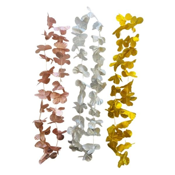Dress Up Hawaiian Flower Tropical Metallic Lei (Set of 3)