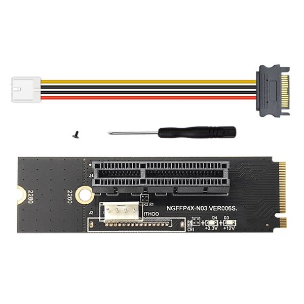 Ngff M 2 To Pci-E 4X X1 Riser Card With Indicator For Gpu Btc Mining