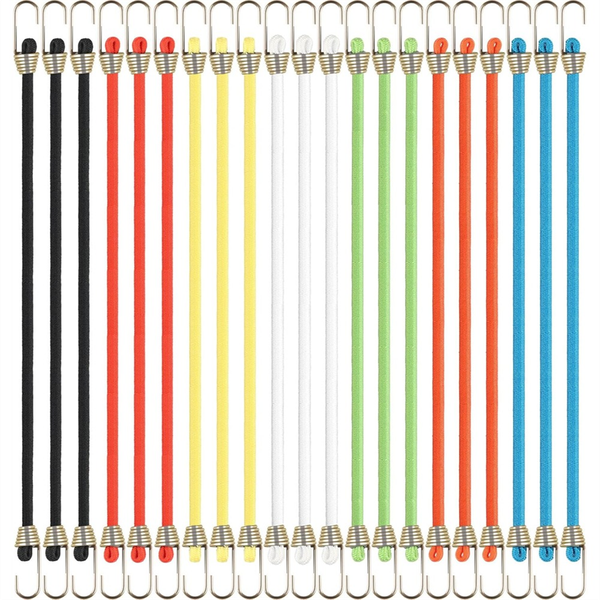 21 Pcs Mini Bungee Cords with Hooks,10in Adjustable Short Bungee Cords Heav
