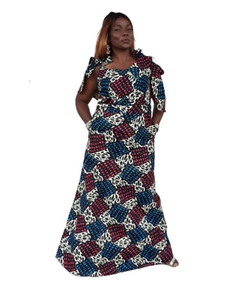 Lungi African Print Ankara Maxi Dress