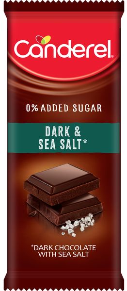 Canderel Chocolate Slab - Dark Sea Salt - 100g