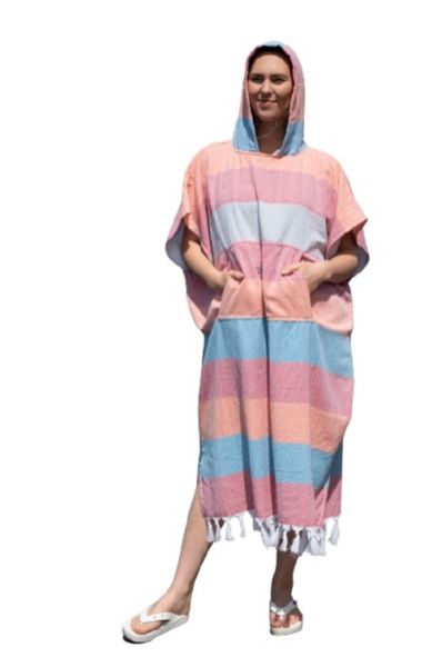 Multi Stripe Sports Changing Poncho