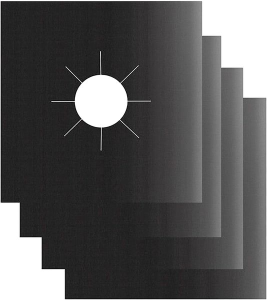 Set of 4 Gas Stove Protectors Stove-Top Oil-Proof Covers Reusable