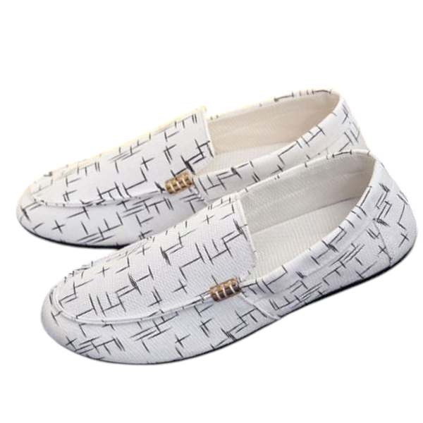 Loafers Men Shoes Loafers For Men Light Fabric Casual Shoes For Men - White