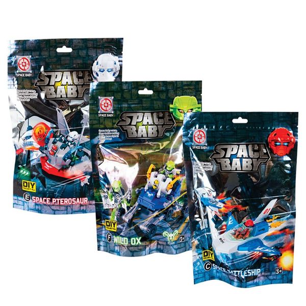 Bulk Pack x 3 Building Blocks Space Age Bag