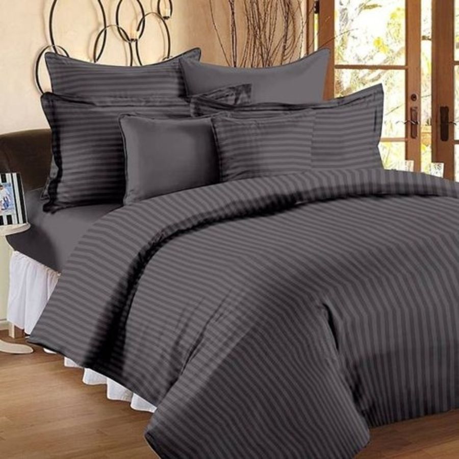 Relax Collection microfibre duvet cover 3 piece set - Grey