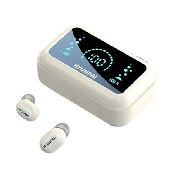 HYUNDAI - HY-T04 - Digital Display True Wireless Gaming Headphones - Beige